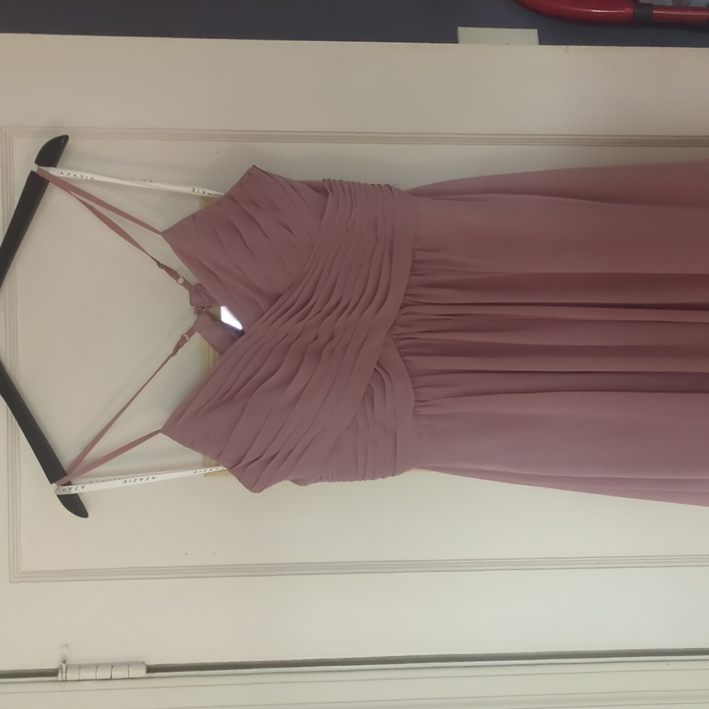 Azazie Hayleigh bridesmaid dress, dusty rose